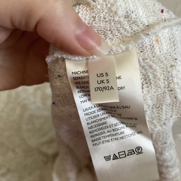 Free People Baja Babe Hooded Pullover oversized confetti coastal beach Women's S - Picture 6 of 12